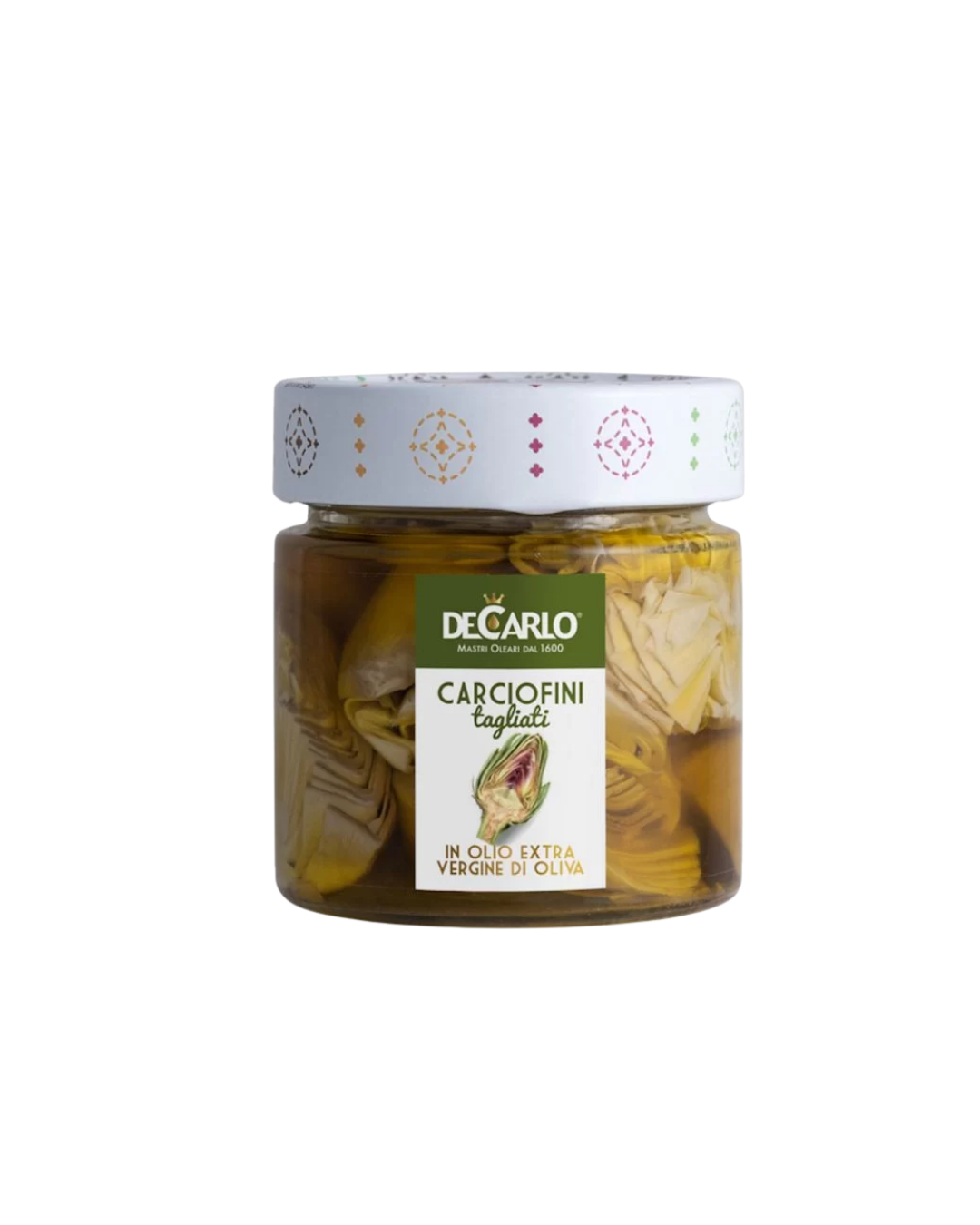 Carciofini Tagliati in Olio Extra Vergine (200 gr) - De Carlo