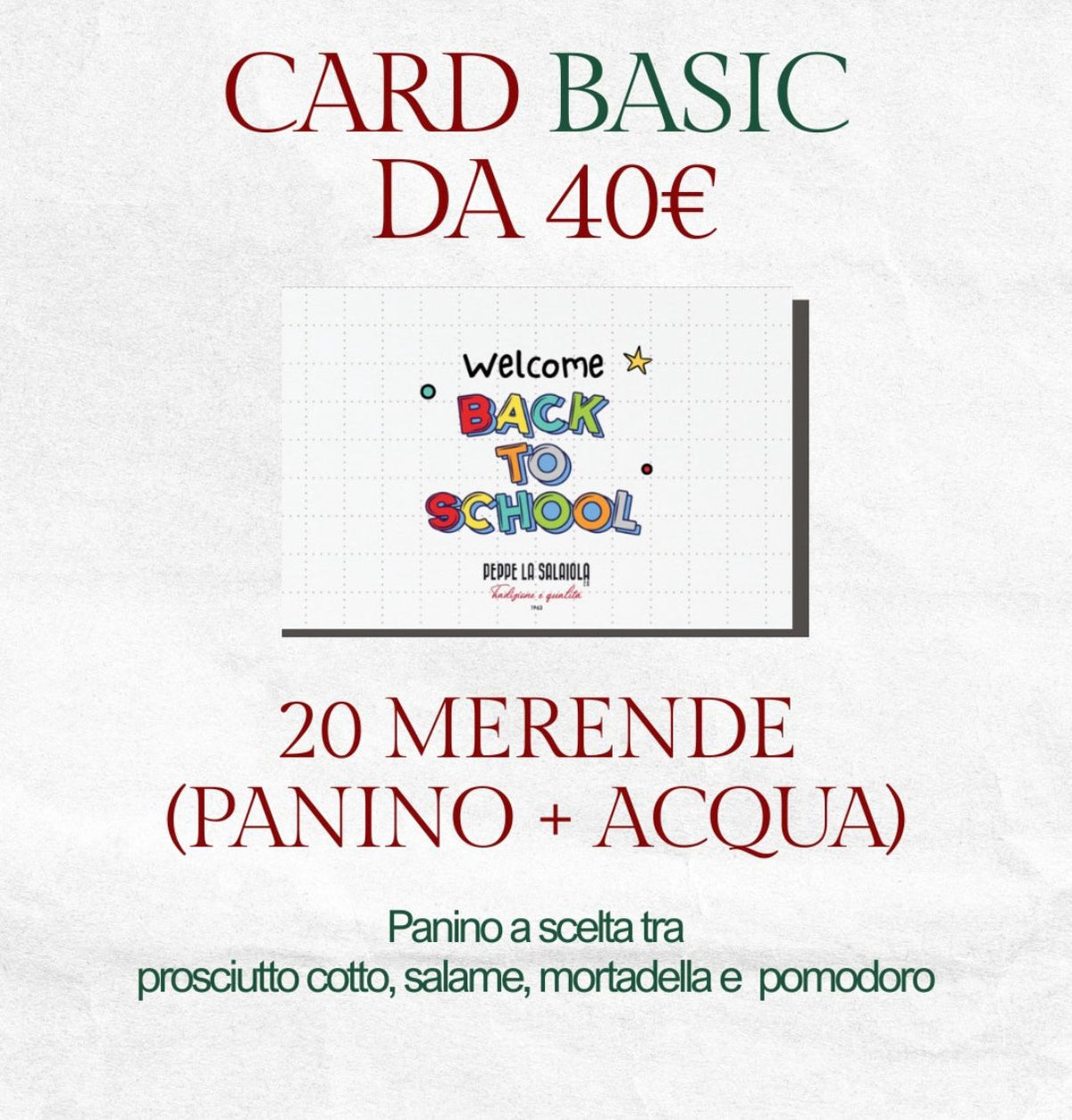 Card BACK TO SCHOOL Basic