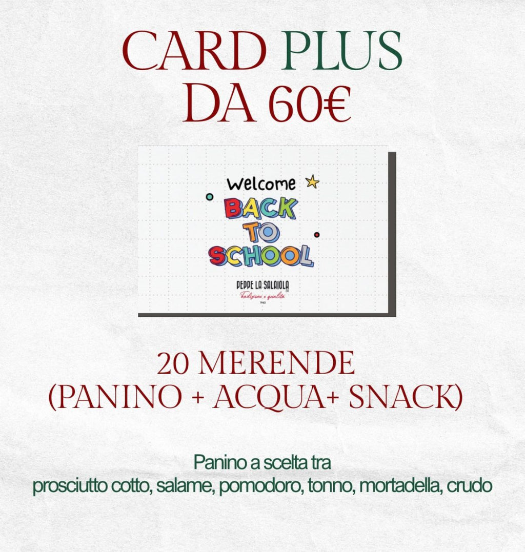 Card BACK TO SCHOOL Plus