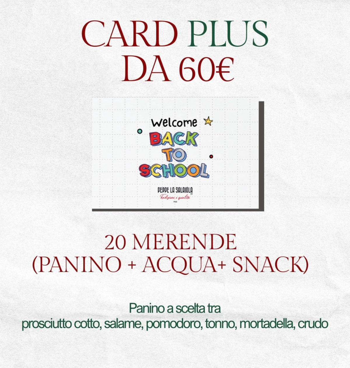 Card BACK TO SCHOOL Plus